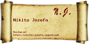 Nikits Jozefa névjegykártya